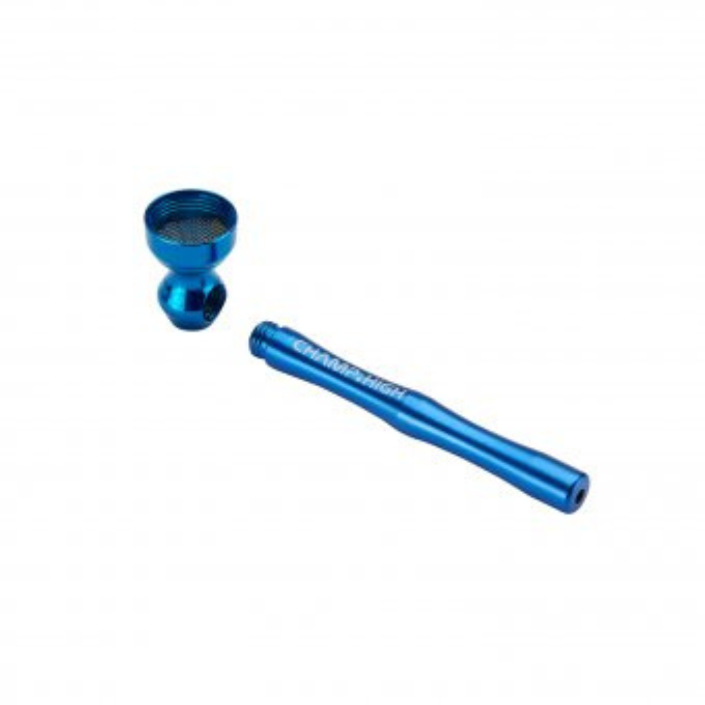 Weitwinkelaufnahme der Champ High Aluminium Mini Pipe – kompakte Purpfeife aus Aluminium, 8,5 cm