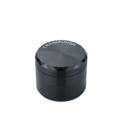 Weitwinkelaufnahme des Champ High Aluminium Grinders – 4-teilig, Ø 63 mm, hochwertige Verarbeitung, schwarz