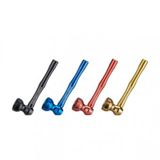 Weitwinkelaufnahme der Champ High Aluminium Mini Pipe – kompakte Purpfeife aus Aluminium, 8,5 cm - gruppenbild